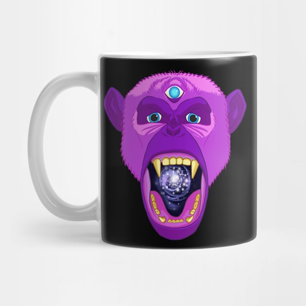 Pink Alien Third Eye Chimp by YYaarrss